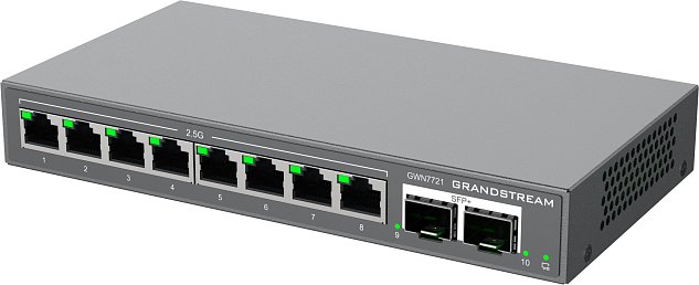 Grandstream GWN7721 L2 Lite managed switch, 8x 2.5GbE RJ45, 2x 10G SFP+