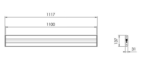 Vogel's RISE A172 horizontální 110 cm lišta adaptéru pro uchycení displejů na stojany RISE