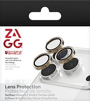 ZAGG Ochranná čočka pro Apple iPhone 17 Pro/Pro Max/16 Pro/Pro Max/15 Pro/Pro Max - zlatá třpytka