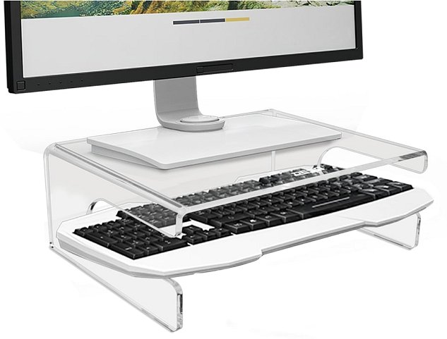 Podstavec pod monitor DESQ s výřezem na klávesnici