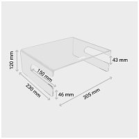 Podstavec pod monitor DESQ s výřezem na klávesnici