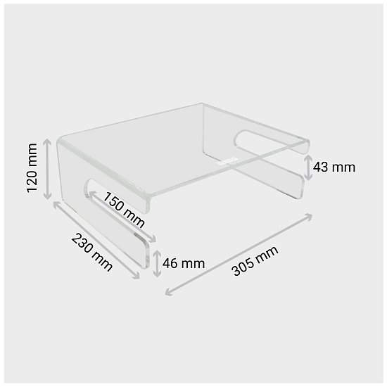 Podstavec pod monitor DESQ s výřezem na klávesnici