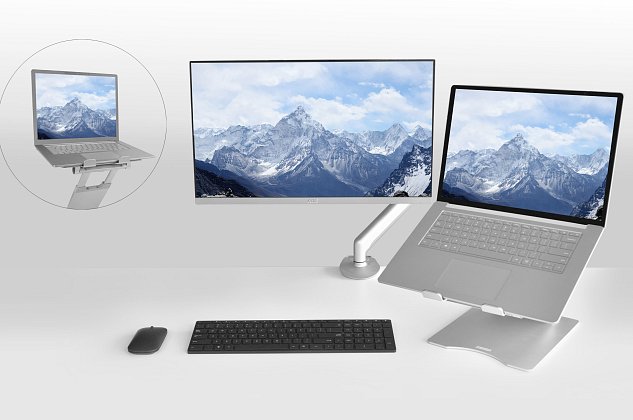 Stojan na notebook DESQ, výškově nastavitelný