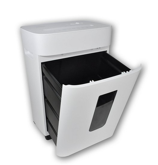 Skartovačka DESQ, 2 x 12 mm, 20l, křížový řez, bílá