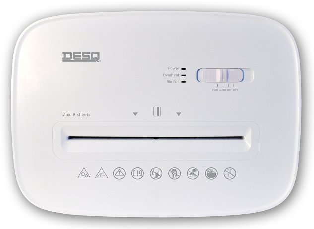 Skartovačka DESQ, 2 x 12 mm, 20l, křížový řez, bílá