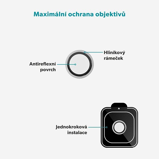 Epico Alu Lens Protectors iPhone Air - stříbrná