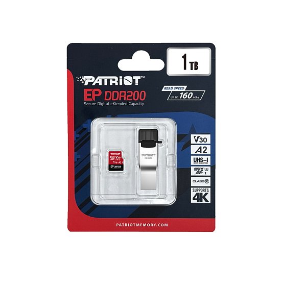 Patriot EP DDR200 + čtečka/Micro SDXC/1TB/UHS-I U3 / Class 10