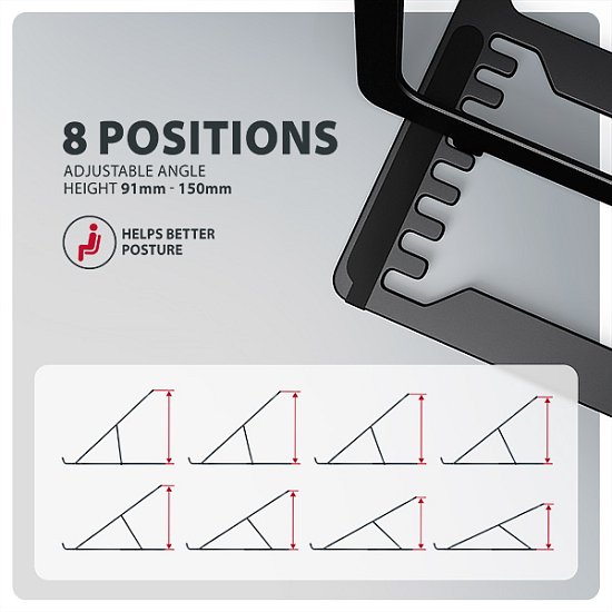 AXAGON STND-LAB, hliníkový stojan pro notebooky 10