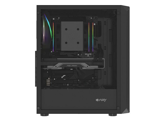 PC skříň Fury SHOBO SH4 RGB Midi Tower, Window,