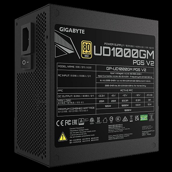GIGABYTE zdroj 1000W 80PLUS Gold Modular PG5 V2