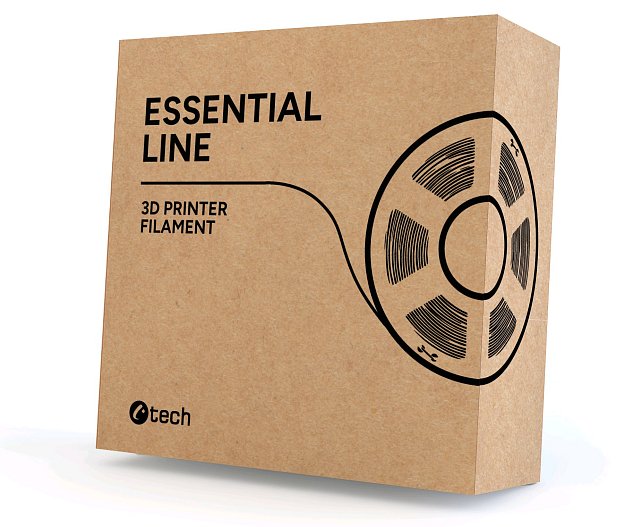 Filament C-TECH ESSENTIAL LINE, PLA, šedá, 1,75mm, 1kg