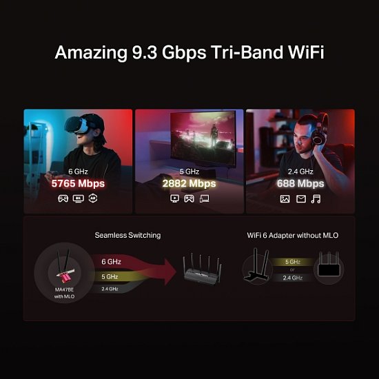 Metcusys MA47BE BE9300 Tri-Band WiFi7 PCIe adapter