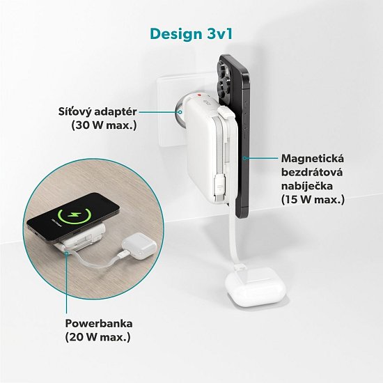 Epico UltraPack 3v1 10 000mAh pb + adaptér ET50