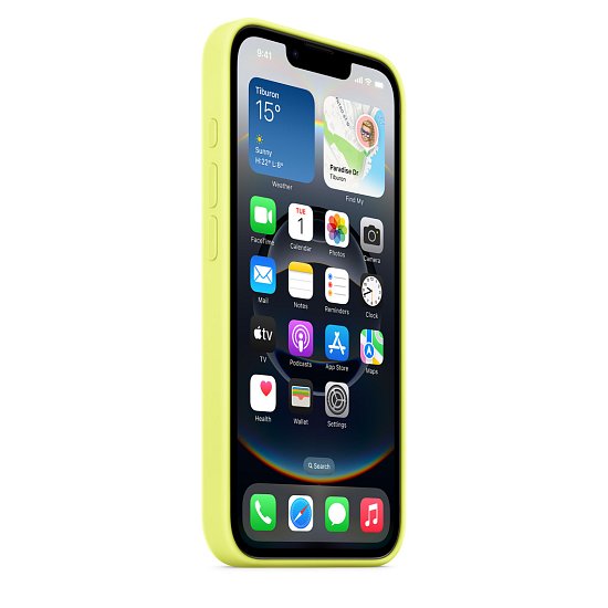 iPhone 16e Silicone Case – Neon Yellow