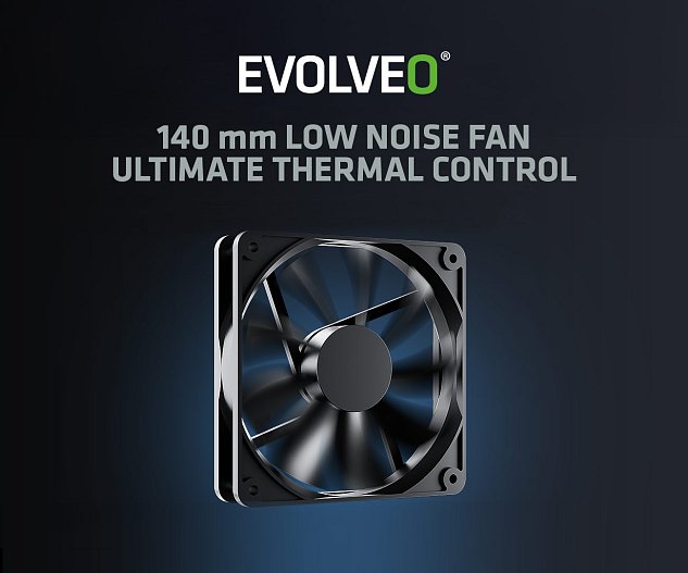 EVOLVEO G850,850W,ATX 3.1,14cm,aPFC,80+GOLD,3YRW