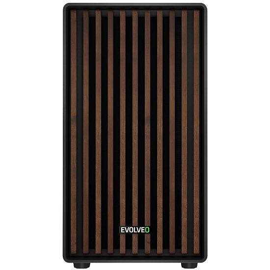 EVOLVEO Panthera, mATX/3x ARGB 120/dřevo+sklo