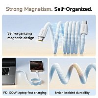 Baseus Dynamic 4 Pro Series Datový Kabel USB-C - USB-C 100W 1m Galaxy Blue