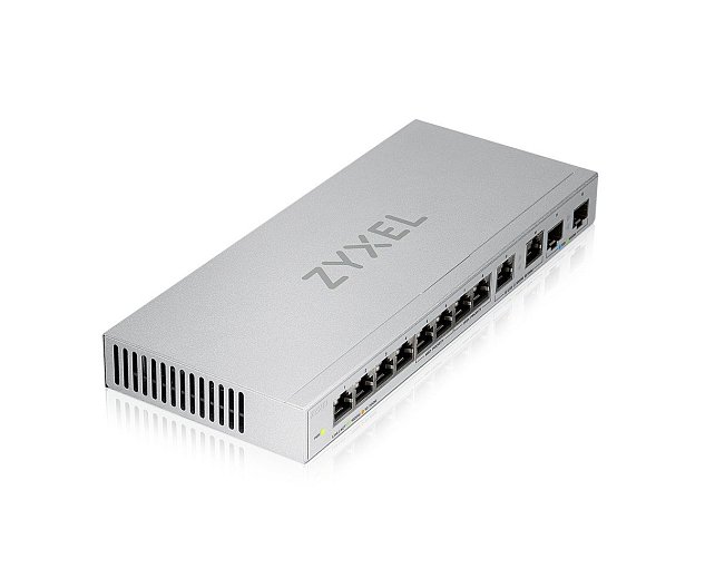 Zyxel XGS1010-12 v2, 12-Port Gigabit Unmanaged Switch with 8-Port 1G + 2-Port 2.5G + 2-Port SFP+