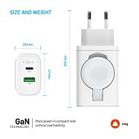 Síťová nabíječka FIXED Power Socket, 33W, bílá