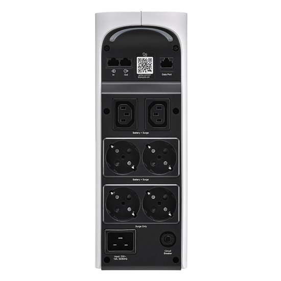 APC Back-UPS Pro, 2200VA/1320W, Tower, 230V, 4x Schuko and 2x IEC C13 outlets, RGB