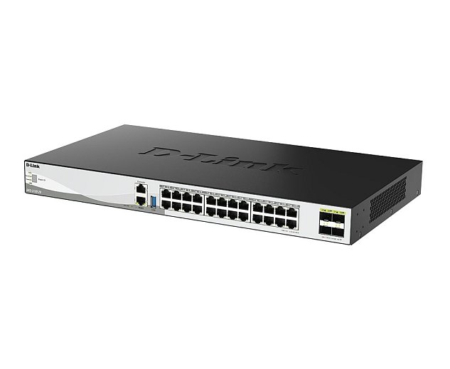 D-Link DXS-3130-28/E 28-Port 10G Multi-Gigabit Layer 3 Stackable Managed Switch with 25G Uplinks