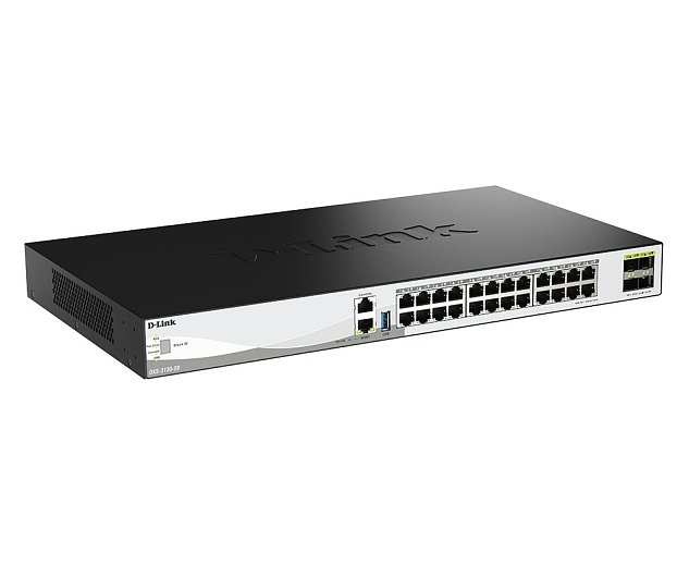 D-Link DXS-3130-28/E 28-Port 10G Multi-Gigabit Layer 3 Stackable Managed Switch with 25G Uplinks