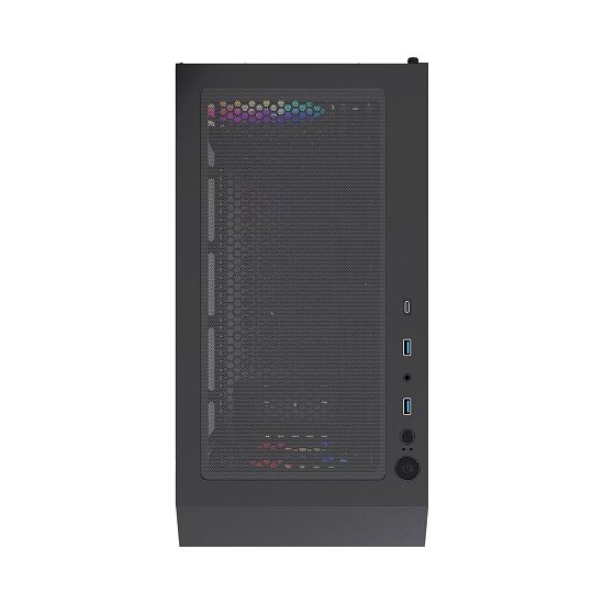 GEMBIRD Fornax 900/Midi Tower/Transpar./Černá