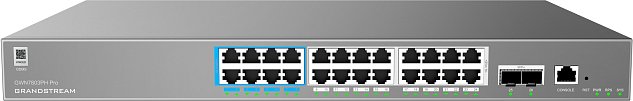 Grandstream GWN7803PH Pro L2++, Managed switch, 24x 1Gb RJ45, PoE, SFP+