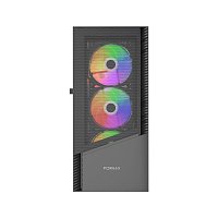 GEMBIRD Fornax 4300/Midi Tower/Transpar./Černá