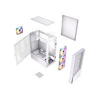 GEMBIRD Fornax 4300W/Midi Tower/Transpar./Bílá