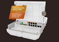 Mikrotik CSS610-8P-2S+OUT, netPower Lite 8P PoE, 2x SFP+, SwitchOS, mounting kit, no power supply