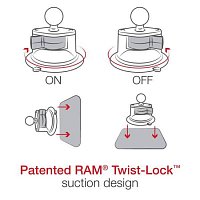 RAM sestava - základna s přísavkou o průměru 3,3