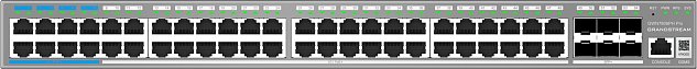 Grandstream GWN7806PH Pro L2++ Managed switch, 48x 1Gb RJ45, PoE++, 6x SFP+, stacking