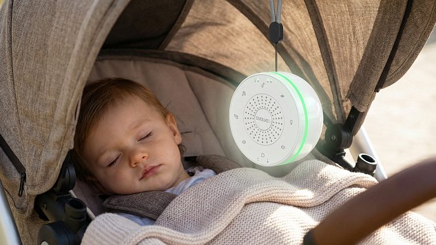 EVOLVEO Nubiloo – uspávací modul s bílým šumem, ukolébavkami a barevným světlem na dobrou noc
