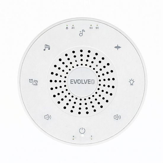 EVOLVEO Nubiloo – uspávací modul s bílým šumem, ukolébavkami a barevným světlem na dobrou noc