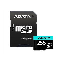 ADATA MicroSDXC 256GB U3 V30S až 95MB/s + adapter