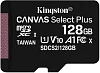 128GB microSDXC Kingston Canvas Select Plus  A1 CL10 100MB/s bez adapteru