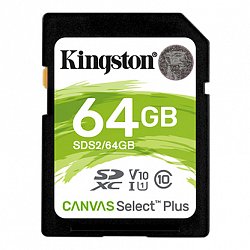 64GB SDXC Kingston Canvas Select Plus U1 V10 CL10 100MB/s