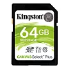 64GB SDXC Kingston Canvas Select Plus U1 V10 CL10 100MB/s