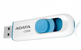 16GB USB ADATA C008  bílo/modrá (potisk)