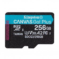 256GB microSDXC Kingston Canvas Go! Plus A2 U3 V30 170MB/s bez adapteru