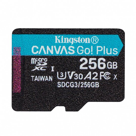 256GB microSDXC Kingston Canvas Go! Plus A2 U3 V30 170MB/s bez adapteru