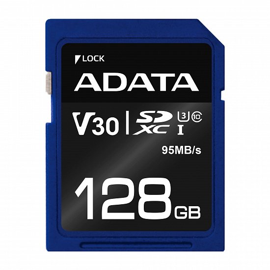 ADATA SDXC 128GB UHS-I U3 V30S 95/60MB/s