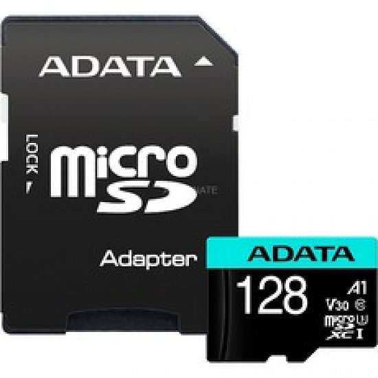 ADATA MicroSDXC 128GB U3 V30S 100/80 MB/s + adapter