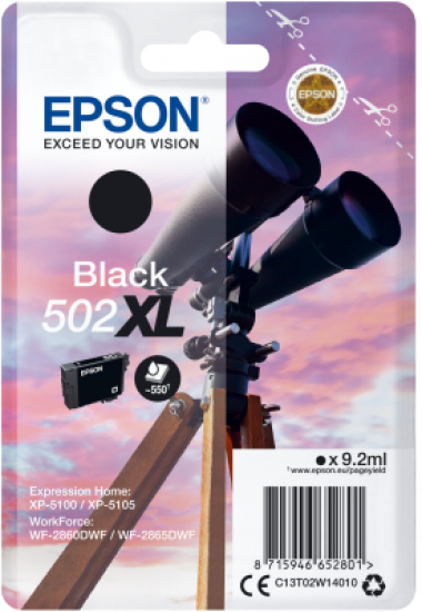 EPSON singlepack,Black 502XL,Ink,XL