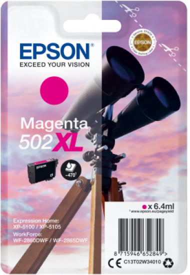 EPSON singlepack,Magenta 502XL,Ink,XL