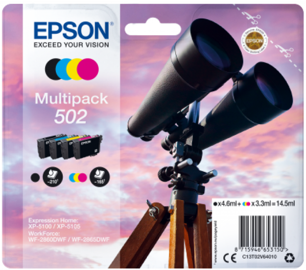 EPSON multipack 4 barvy,502 Ink,standard
