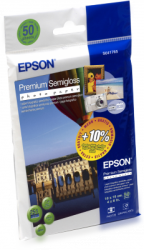 EPSON Premium Semigloss Photo Paper,100x150 mm,50x