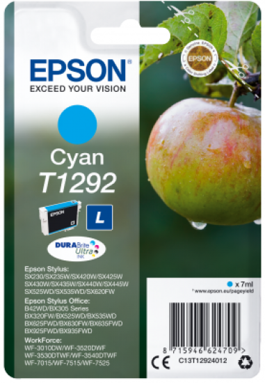 Epson Singlepack Cyan T1292 DURABrite Ultra Ink