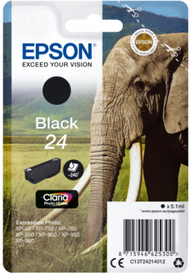 Epson Singlepack Black 24 Claria Photo HD Ink